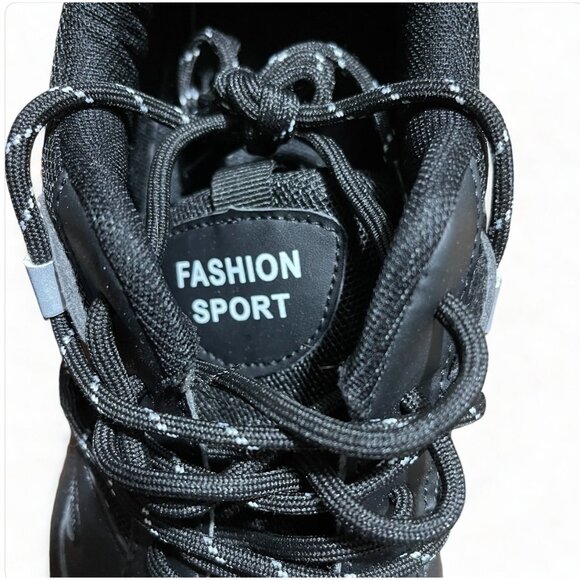 Fashion Sport Men's Athletic Black & Gray Sport Sneakers, Size 12, New - Picture 8 of 9